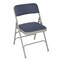 Atlas Commercial Products Triple-Braced Fabric Padded Metal Folding Chair, Gray with Navy Fabric MFC22NVYFP-1 - alternate 3